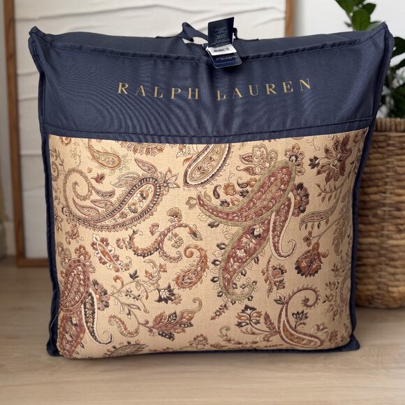 GORGEOUS New RALPH LAUREN Anderson Paisley Floral Cotton Comforter KING NWT $525